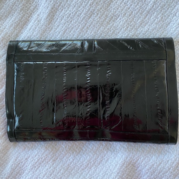 Genuine Black Eel Skin Envelope Clutch - Picture 4 of 8